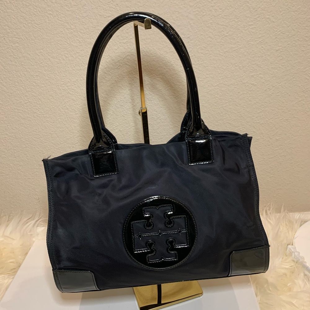 Tory Burch Ella Tote Large leather nylon bag